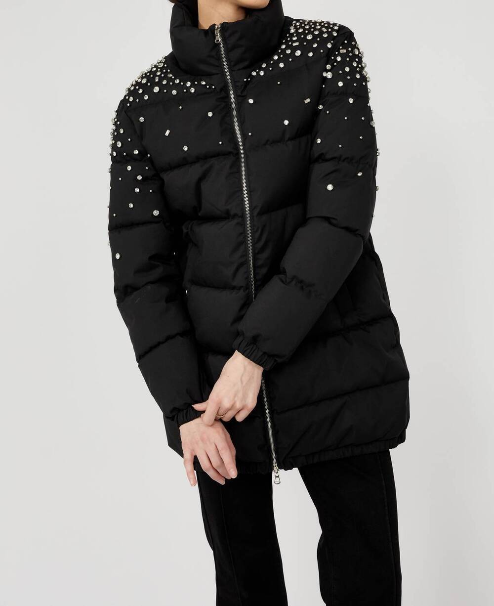 NEW FRANK LYMAN casual down coat with embellishments in black
